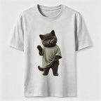 Dressed-Up Blue Cat Classic T-Shirt