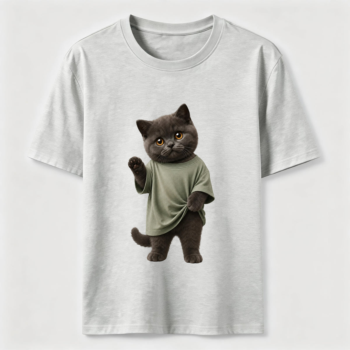 Dressed-Up Blue Cat Classic T-Shirt