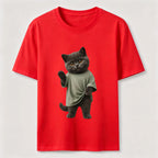 Dressed-Up Blue Cat Classic T-Shirt
