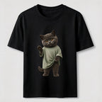 Dressed-Up Blue Cat Classic T-Shirt