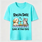 Pasta Date Love at First Bite Cat and Dog Classic T-Shirt