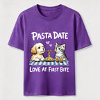 Pasta Date Love at First Bite Cat and Dog Classic T-Shirt