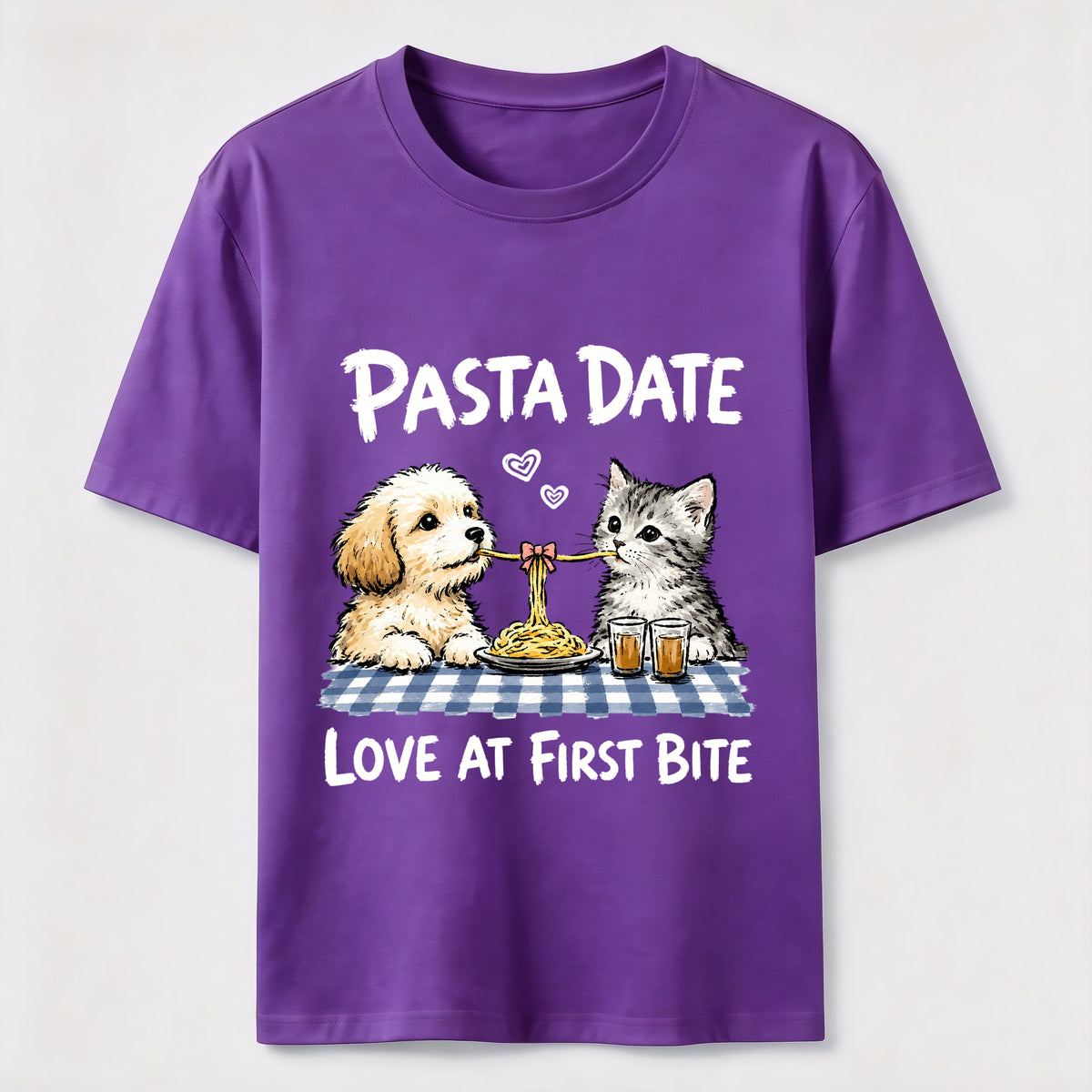 Pasta Date Love at First Bite Cat and Dog Classic T-Shirt