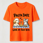 Pasta Date Love at First Bite Cat and Dog Classic T-Shirt