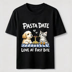 Pasta Date Love at First Bite Cat and Dog Classic T-Shirt