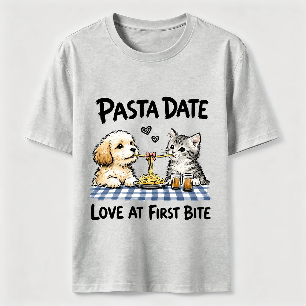 Pasta Date Love at First Bite Cat and Dog Classic T-Shirt