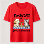 Pasta Date Love at First Bite Cat and Dog Classic T-Shirt