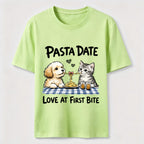 Pasta Date Love at First Bite Cat and Dog Classic T-Shirt
