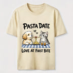 Pasta Date Love at First Bite Cat and Dog Classic T-Shirt