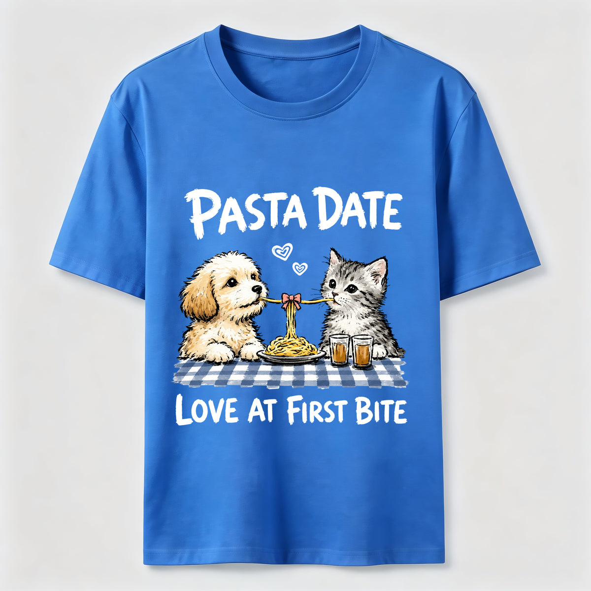 Pasta Date Love at First Bite Cat and Dog Classic T-Shirt