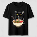 Hungry Ramen Cat Classic T-Shirt