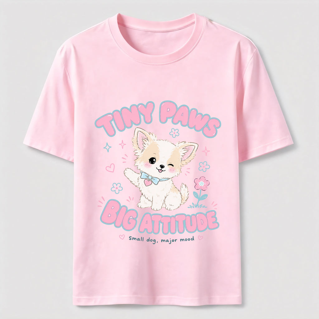 Tiny Paws Big Attitude Dog Classic T-Shirt