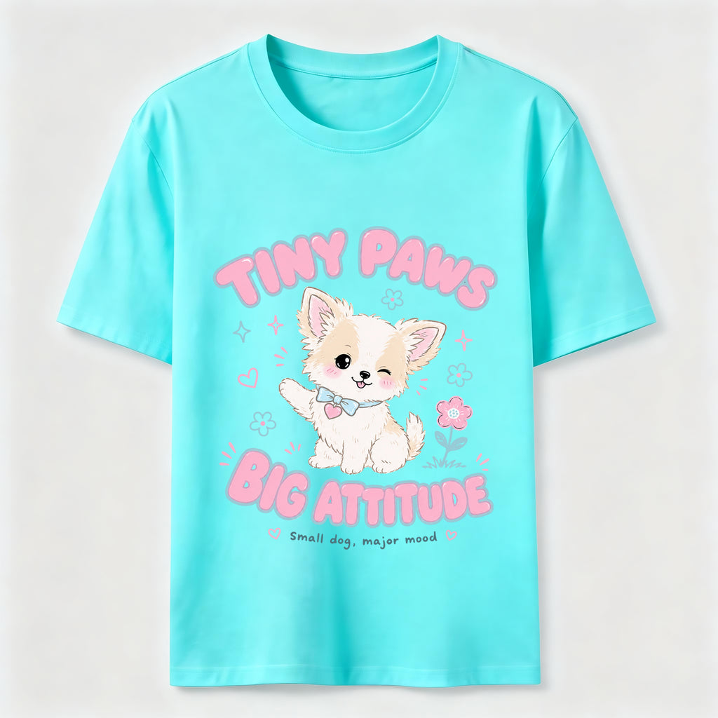 Tiny Paws Big Attitude Dog Classic T-Shirt