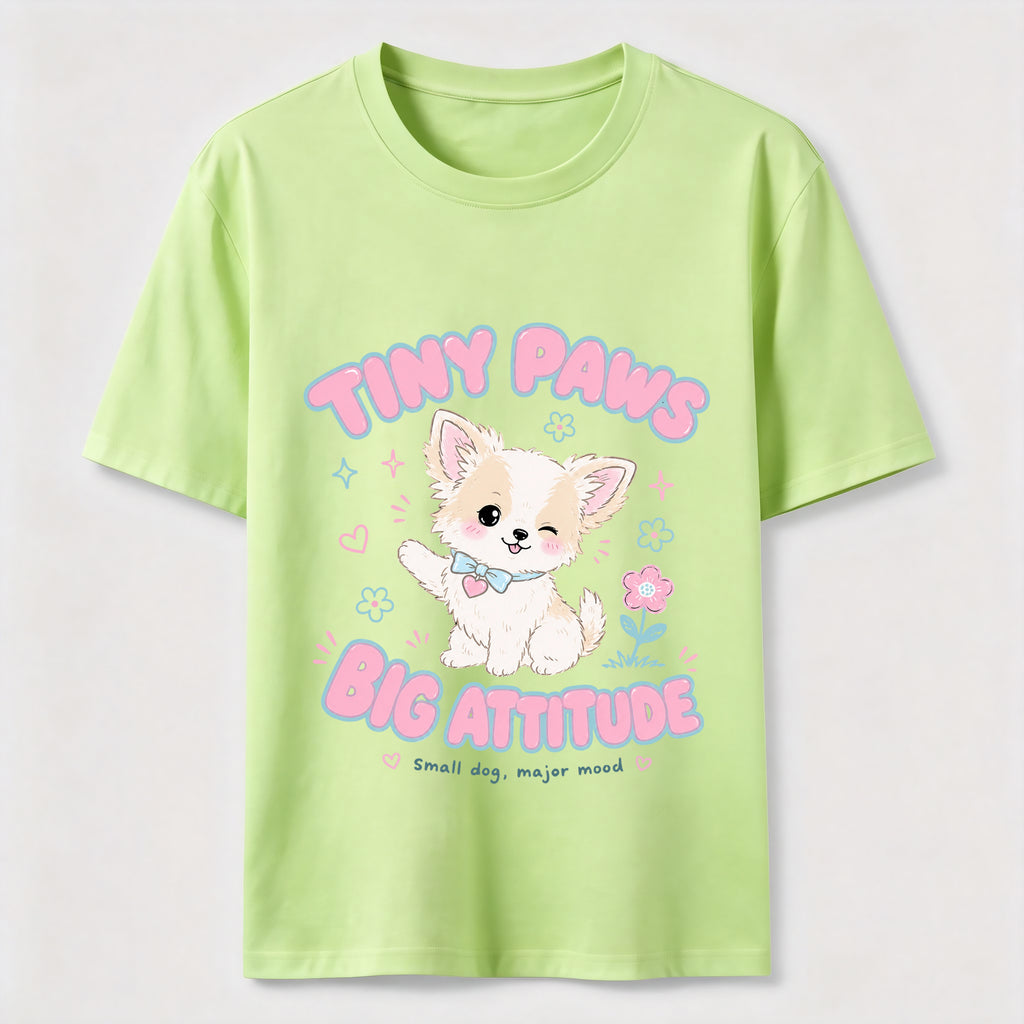 Tiny Paws Big Attitude Dog Classic T-Shirt