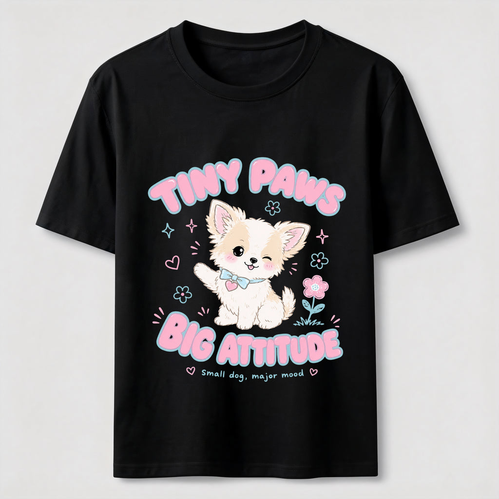 Tiny Paws Big Attitude Dog Classic T-Shirt