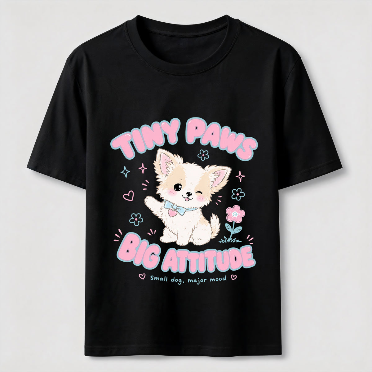 Tiny Paws Big Attitude Dog Classic T-Shirt