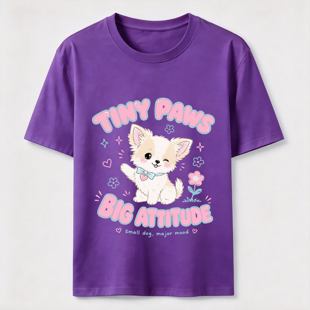 Tiny Paws Big Attitude Dog Classic T-Shirt