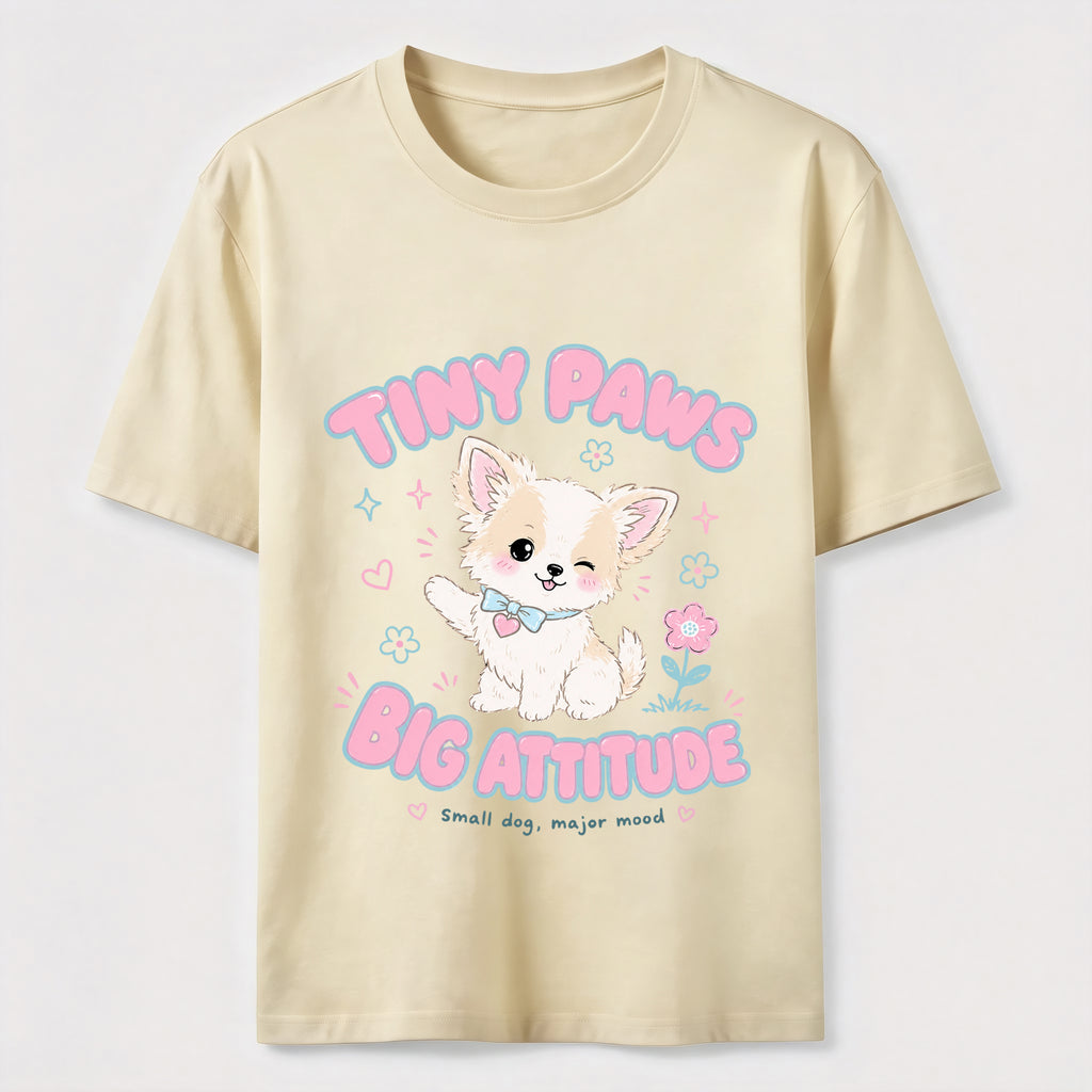 Tiny Paws Big Attitude Dog Classic T-Shirt