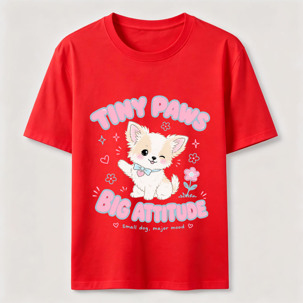 Tiny Paws Big Attitude Dog Classic T-Shirt
