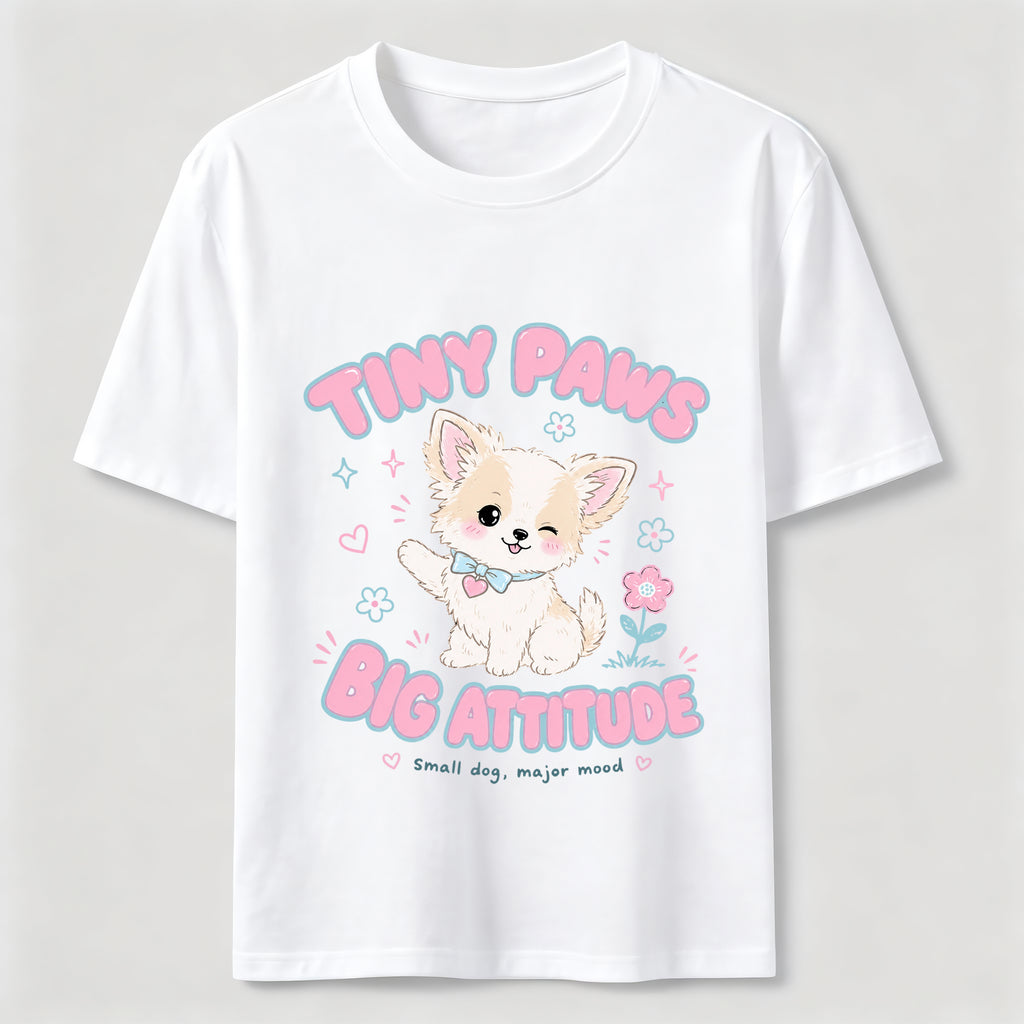 Tiny Paws Big Attitude Dog Classic T-Shirt
