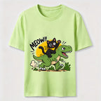 Meow Dinosaur Rider Cat Classic T-Shirt