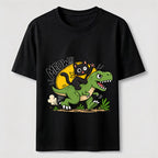 Meow Dinosaur Rider Cat Classic T-Shirt