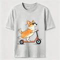 A Corgi Riding A Scooter Classic T-Shirt