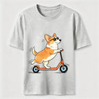 A Corgi Riding A Scooter Classic T-Shirt