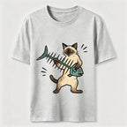 A Siamese Cat Playing The Guitar Classic T-Shirt