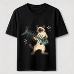 A Siamese Cat Playing The Guitar Classic T-Shirt