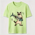 A Siamese Cat Playing The Guitar Classic T-Shirt