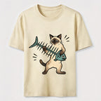 A Siamese Cat Playing The Guitar Classic T-Shirt