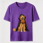 Golden Retriever in a Halloween cape Classic T-Shirt