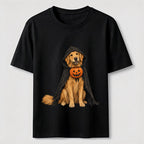 Golden Retriever in a Halloween cape Classic T-Shirt