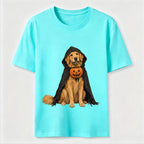 Golden Retriever in a Halloween cape Classic T-Shirt