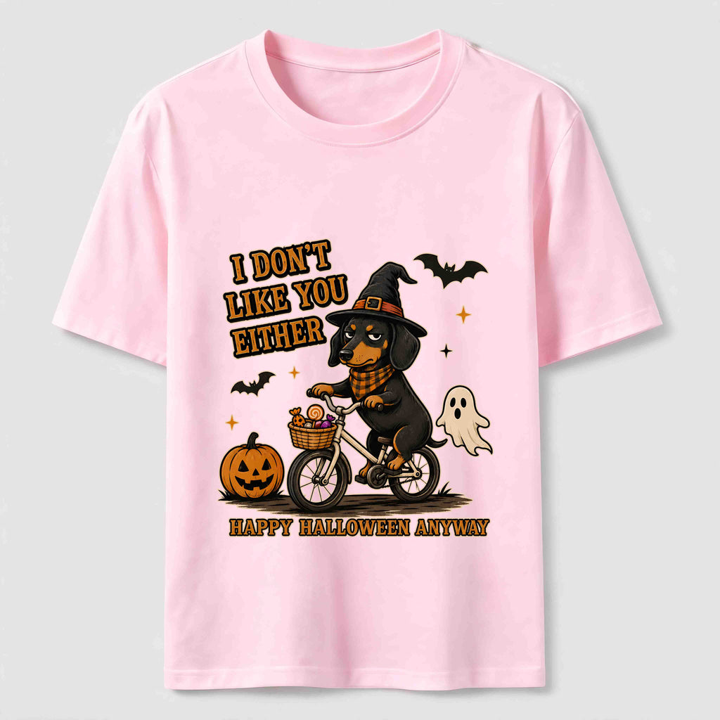 Dachshund riding a bike for Halloween Classic T-Shirt