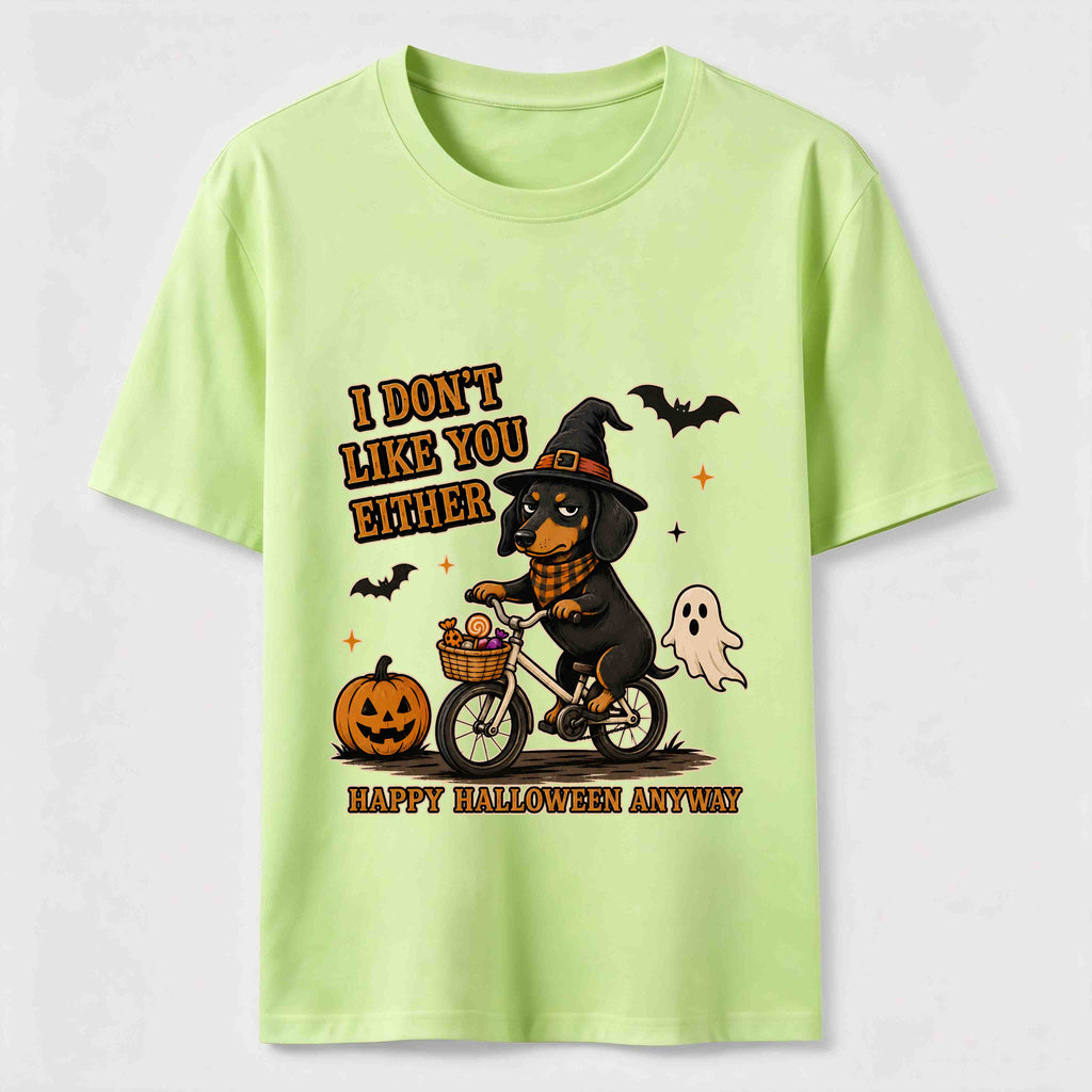 Dachshund riding a bike for Halloween Classic T-Shirt