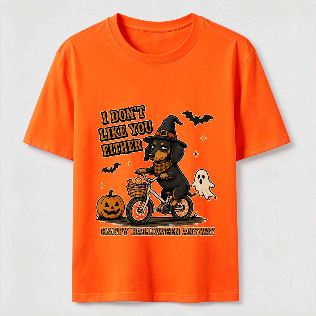 Dachshund riding a bike for Halloween Classic T-Shirt