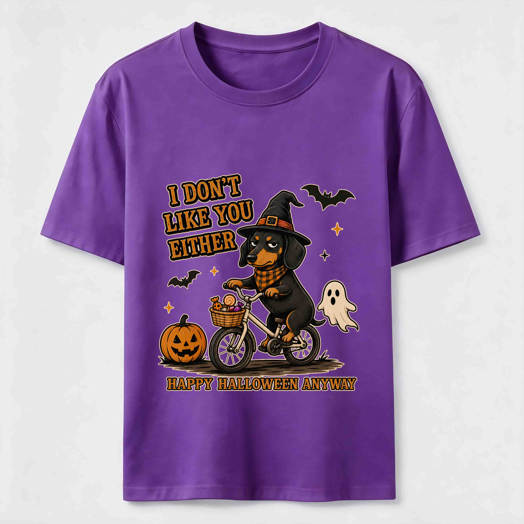Dachshund riding a bike for Halloween Classic T-Shirt