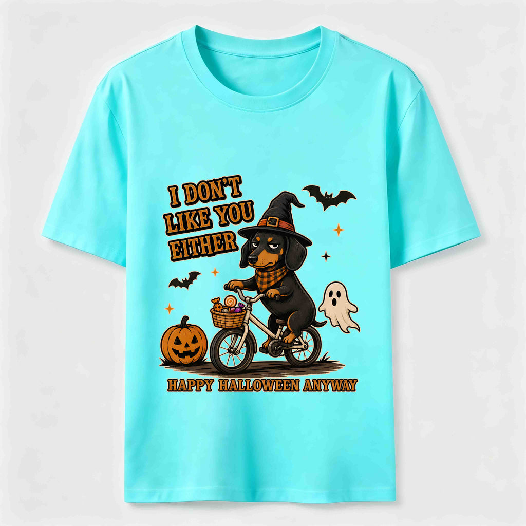Dachshund riding a bike for Halloween Classic T-Shirt