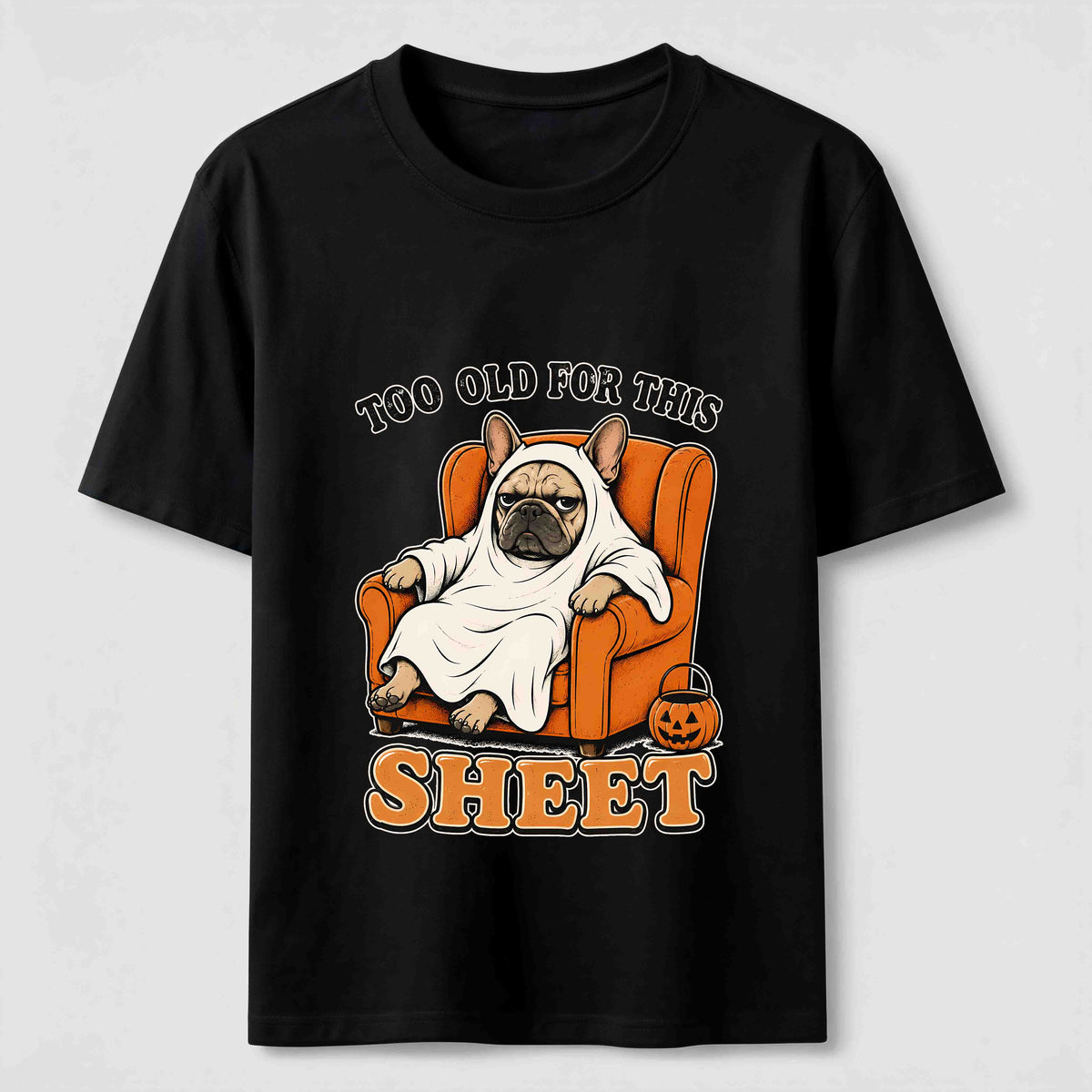 Halloween dog lounging on the sofa Classic T-Shirt