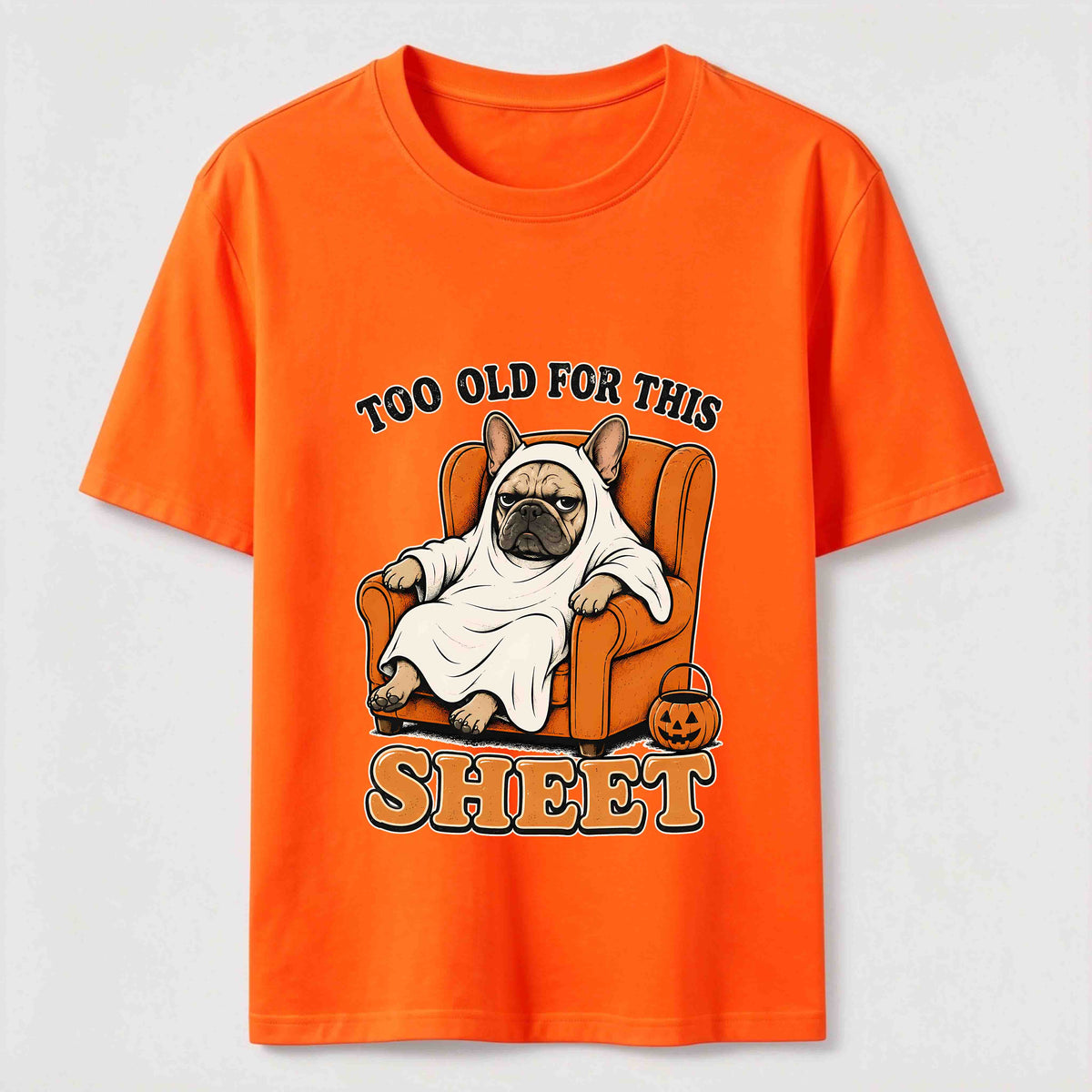 Halloween dog lounging on the sofa Classic T-Shirt