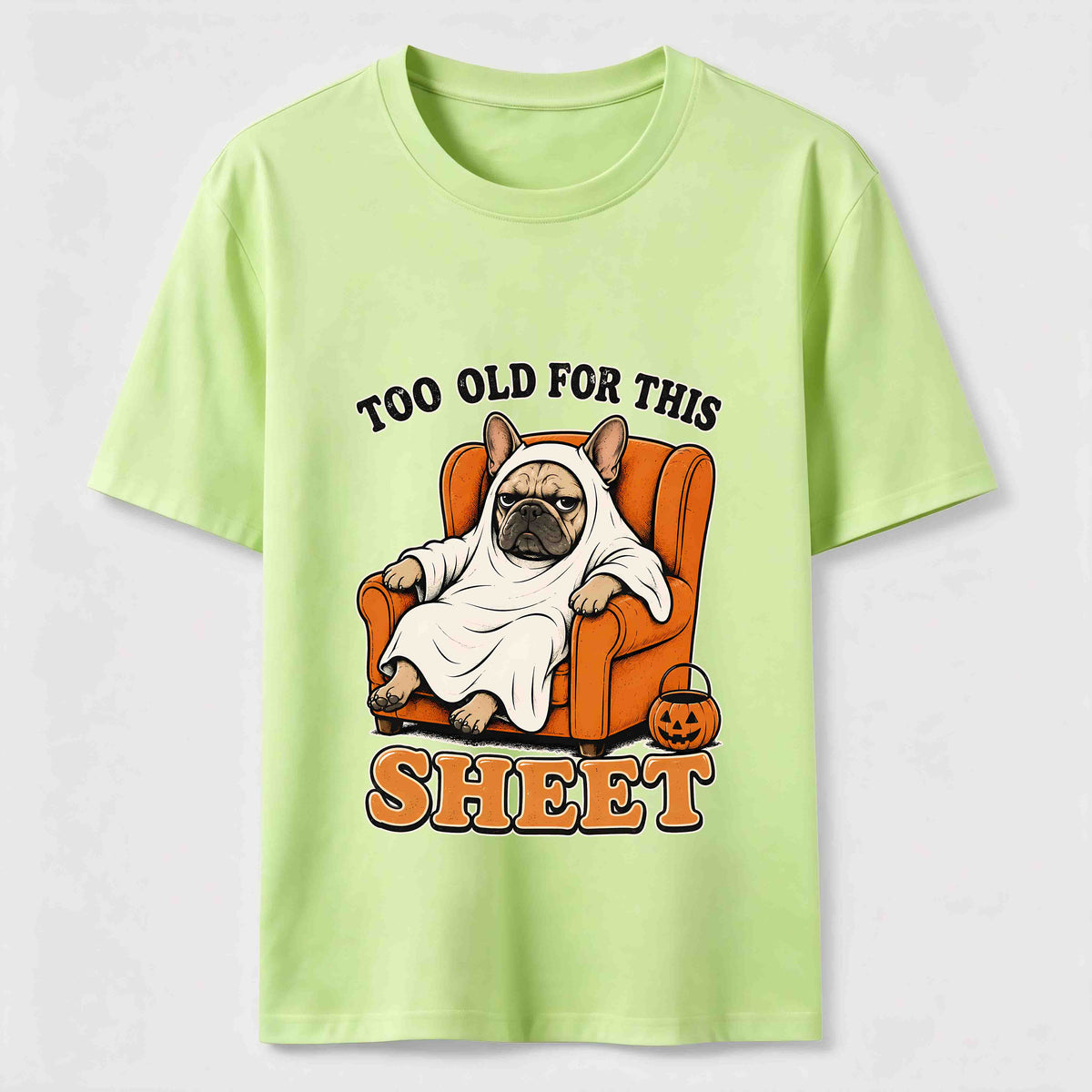 Halloween dog lounging on the sofa Classic T-Shirt