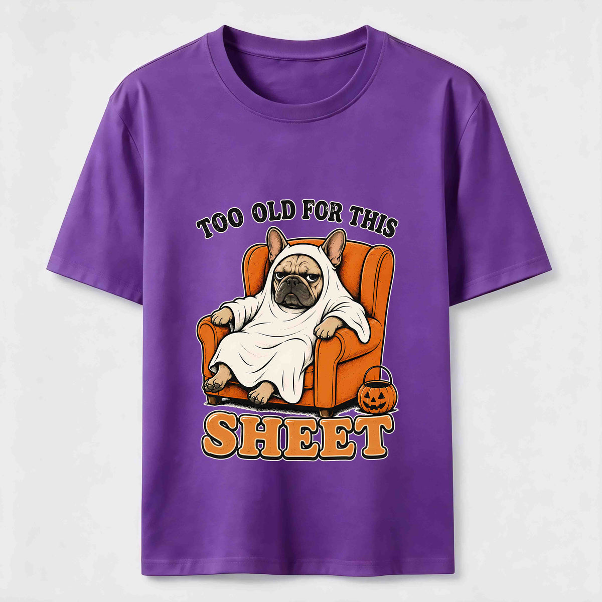 Halloween dog lounging on the sofa Classic T-Shirt