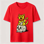 Halloween Guitar-Playing Skeleton Cat Classic T-Shirt
