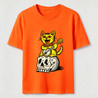 Halloween Guitar-Playing Skeleton Cat Classic T-Shirt
