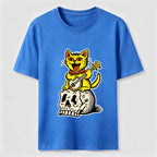 Halloween Guitar-Playing Skeleton Cat Classic T-Shirt