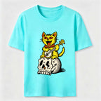 Halloween Guitar-Playing Skeleton Cat Classic T-Shirt