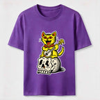 Halloween Guitar-Playing Skeleton Cat Classic T-Shirt