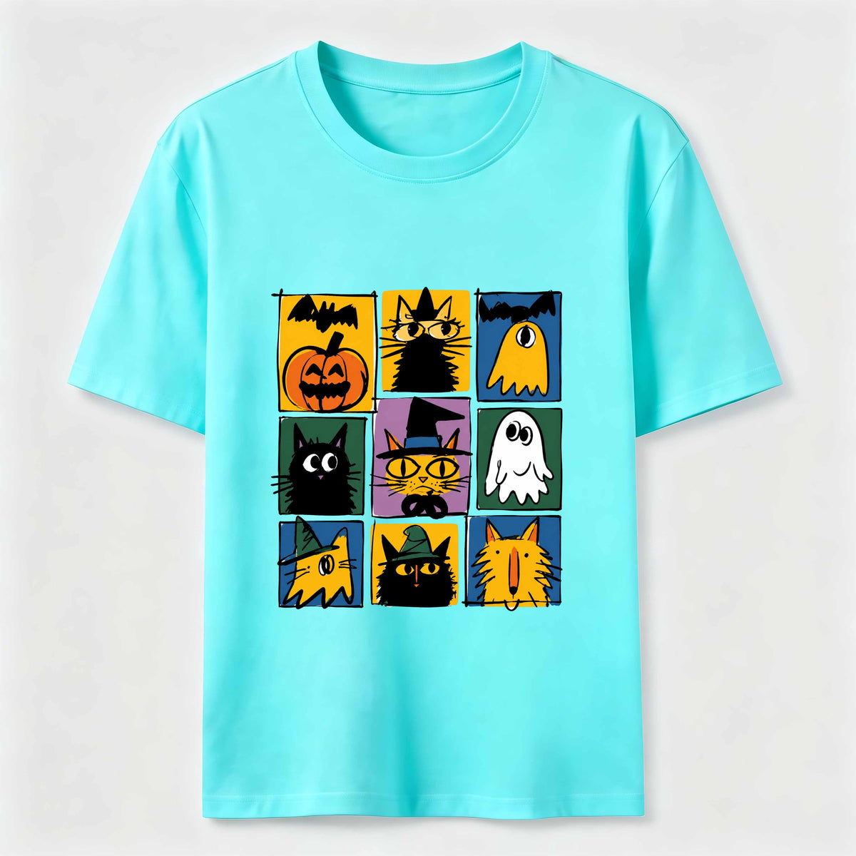 A Halloween Ensemble of Cute Pets and Ghosts Classic T-Shirt